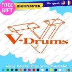 Fits V-Drums  Decals Stickers Vinyl Replacement Band Percussion Bass V Drum - Image 8