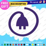 Fits Electric Plug Vehicule Stickers Vinyl Decals Car 100% EV Hybrid 100% Gas - Image 17