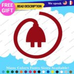 Fits Electric Plug Vehicule Stickers Vinyl Decals Car 100% EV Hybrid 100% Gas - Image 16