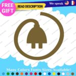 Fits Electric Plug Vehicule Stickers Vinyl Decals Car 100% EV Hybrid 100% Gas - Image 24