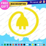 Fits Electric Plug Vehicule Stickers Vinyl Decals Car 100% EV Hybrid 100% Gas - Image 15