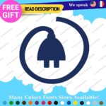 Fits Electric Plug Vehicule Stickers Vinyl Decals Car 100% EV Hybrid 100% Gas - Image 18