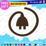 Fits Electric Plug Vehicule Stickers Vinyl Decals Car 100% EV Hybrid 100% Gas - Image 22