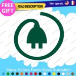 Fits Electric Plug Vehicule Stickers Vinyl Decals Car 100% EV Hybrid 100% Gas - Image 26