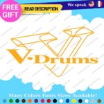 Fits V-Drums  Decals Stickers Vinyl Replacement Band Percussion Bass V Drum - Image 26