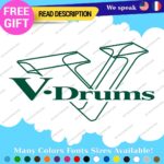 Fits V-Drums  Decals Stickers Vinyl Replacement Band Percussion Bass V Drum - Image 27