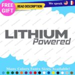 Eco-Friendly Lithium EV Charger Vinyl Decal – Green Electric Vehicle Stickers