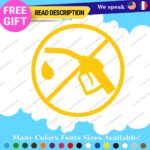 Fits Electric Vehicule Stickers Vinyl Decals Car 100% EV Hybrid Green Gas - Image 13