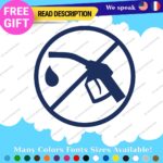 Fits Electric Vehicule Stickers Vinyl Decals Car 100% EV Hybrid Green Gas - Image 21