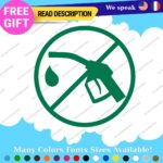 Fits Electric Vehicule Stickers Vinyl Decals Car 100% EV Hybrid Green Gas - Image 25