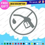 Fits Electric Vehicule Stickers Vinyl Decals Car 100% EV Hybrid Green Gas - Image 4