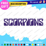 Fits Scorpions Decals Sticker Vinyl Music Band Group Music Rock Guitar Bass Drum - Image 11