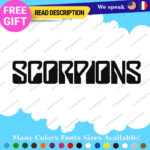 Fits Scorpions Decals Sticker Vinyl Music Band Group Music Rock Guitar Bass Drum
