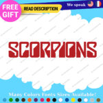 Fits Scorpions Decals Sticker Vinyl Music Band Group Music Rock Guitar Bass Drum - Image 7