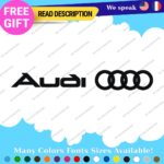 Fits Audi Quattro Decals Stickers Vinyl Door Sport Ring Racing Line S Car e-tron - Image 3