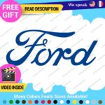 Fits Ford Script Decal Sticker Vinyl Vintage Mustang Old Oval Emblem Truck Buil