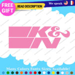 Fits K&N Orange Decals Stickers Vinyl K and N & Filter Nascar racing Turbo - Image 12