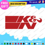 Fits K&N Orange Decals Stickers Vinyl K and N & Filter Nascar racing Turbo - Image 4