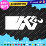 Fits K&N Orange Decals Stickers Vinyl K and N & Filter Nascar racing Turbo - Image 5