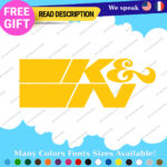 Fits K&N Orange Decals Stickers Vinyl K and N & Filter Nascar racing Turbo - Image 8