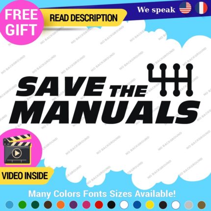 Save Manual Shifter Stick Decal Stickers Vinyl Jdm Car Drift Lowered JDM Manual