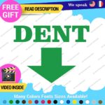 Dent Here Decal Sticker Vinyl Euro JDM  Low Ride Drift Car Damage Scratch Repair - Image 13