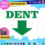 Dent Here Decal Sticker Vinyl Euro JDM  Low Ride Drift Car Damage Scratch Repair - Image 14