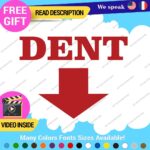 Dent Here Decal Sticker Vinyl Euro JDM  Low Ride Drift Car Damage Scratch Repair - Image 3