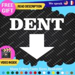 Dent Here Decal Sticker Vinyl Euro JDM  Low Ride Drift Car Damage Scratch Repair - Image 22