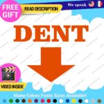 Dent Here Decal Sticker Vinyl Euro JDM  Low Ride Drift Car Damage Scratch Repair - Image 4