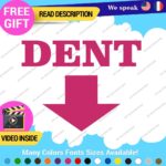 Dent Here Decal Sticker Vinyl Euro JDM  Low Ride Drift Car Damage Scratch Repair - Image 5