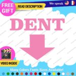 Dent Here Decal Sticker Vinyl Euro JDM  Low Ride Drift Car Damage Scratch Repair - Image 6