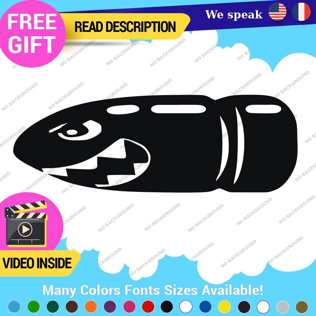 JDM Bullet Decals Stickers Vinyl Bill Super Mario Drift Stance Car Japan 297360264985 JDM Bullet Decals Stickers Vinyl Bill Super Mario Drift Stance Car Japan - Image 1