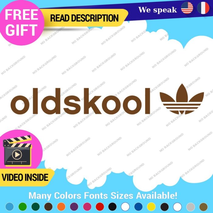 Old SKool School Decals Sticker Vinyl Vintage Funny JDM Classic Adidas Shirt - Image 12