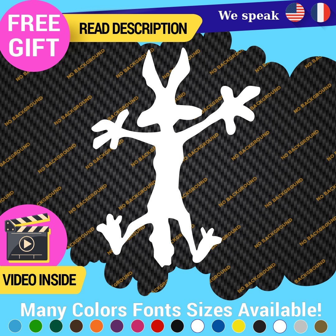 Coyote-Slash-Decals-Vinyl-Stickers-E-Wile-Road-Runner-rat-Hot-Rod-Racing-Rocket-297859888006 Coyote Slash Decals Vinyl Stickers E Wile Road Runner rat Hot Rod Racing Rocket - Image 1