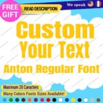 Custom Text Name Fonts Lettering Die Cut Decals Anton Vinyl Stickers 651 Regular - Image 11
