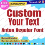 Custom Text Name Fonts Lettering Die Cut Decals Anton Vinyl Stickers 651 Regular - Image 14