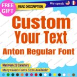 Custom Text Name Fonts Lettering Die Cut Decals Anton Vinyl Stickers 651 Regular - Image 15