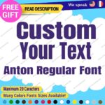 Custom Text Name Fonts Lettering Die Cut Decals Anton Vinyl Stickers 651 Regular - Image 16