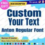 Custom Text Name Fonts Lettering Die Cut Decals Anton Vinyl Stickers 651 Regular - Image 18
