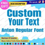Custom Text Name Fonts Lettering Die Cut Decals Anton Vinyl Stickers 651 Regular - Image 19