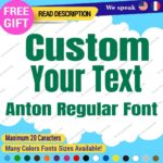 Custom Text Name Fonts Lettering Die Cut Decals Anton Vinyl Stickers 651 Regular - Image 20