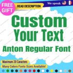 Custom Text Name Fonts Lettering Die Cut Decals Anton Vinyl Stickers 651 Regular - Image 21