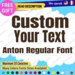 Custom Text Name Fonts Lettering Die Cut Decals Anton Vinyl Stickers 651 Regular - Image 22