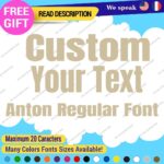 Custom Text Name Fonts Lettering Die Cut Decals Anton Vinyl Stickers 651 Regular - Image 23