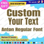 Custom Text Name Fonts Lettering Die Cut Decals Anton Vinyl Stickers 651 Regular - Image 24