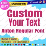 Custom Text Name Fonts Lettering Die Cut Decals Anton Vinyl Stickers 651 Regular - Image 8