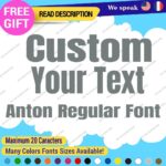 Custom Text Name Fonts Lettering Die Cut Decals Anton Vinyl Stickers 651 Regular - Image 9