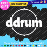 Fits Gold DDrum Decals Stickers Vinyl Bass Drum Drumming Music Band group Birch - Image 4