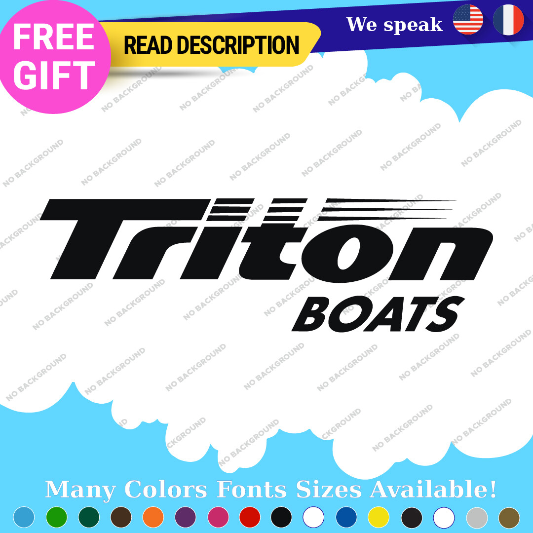 Fits Triton Boat Stickers Vinyl Decals Fishing Bass Fish Team Parts Seats Side 297353878906 Fits Triton boat Stickers Vinyl Decals Fishing Bass Fish Team Parts Seats Side - Image 1